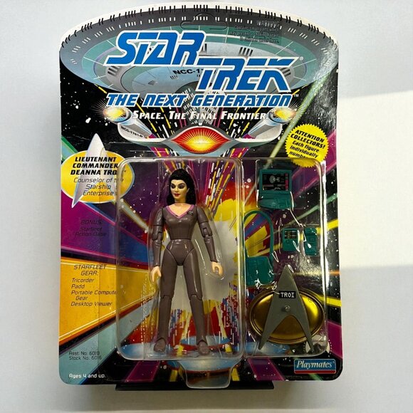 Star Trek TNG Deanna Troi Action Figure Playmates 1993 Sealed Collectible - Picture 1 of 3